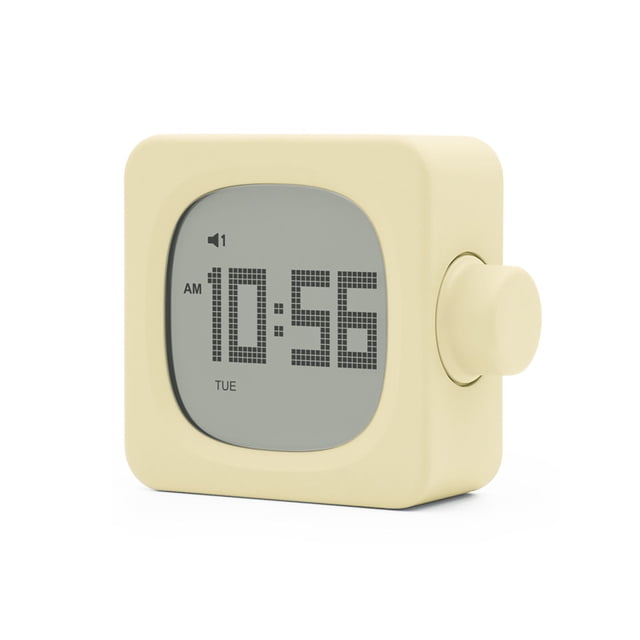 Reloj despertador silencioso para mesita de noche, reloj despertador cuadrado Simple y luz nocturna para decoración de dormitorio, cumpleaños y Navidad