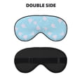 thumbnail image 2 of PAYOHTO Pink Blue Floral Bloom Soft Sleep Mask Comfort Pure Silk Eye Cover for Travel Office Camping, 2 of 7