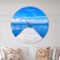 thumbnail image 2 of Designart 'Large Wooden Pier ' Modern wall clock, 2 of 6