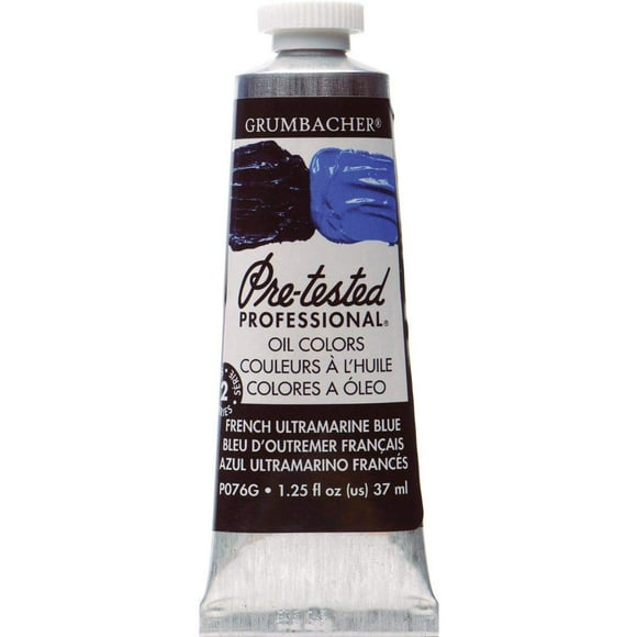 Grumbacher Pre-Tested Artists Oil Colors French ultramarine blue P076 1.25 oz.