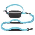 thumbnail image 1 of Correa para perro manos libres con bolsa con cremallera, asas acolchadas dobles y cuerda elástica duradera para caminar, trotar y correr con su perro, 1 of 7