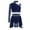Navy Blue, variant on Haitryli Kids Girls Ballet Lyrical Dance Outfits Rhinestones Crop Top and Leotard Skirt 2-Piece Ballroom Clothes Set Purple 16