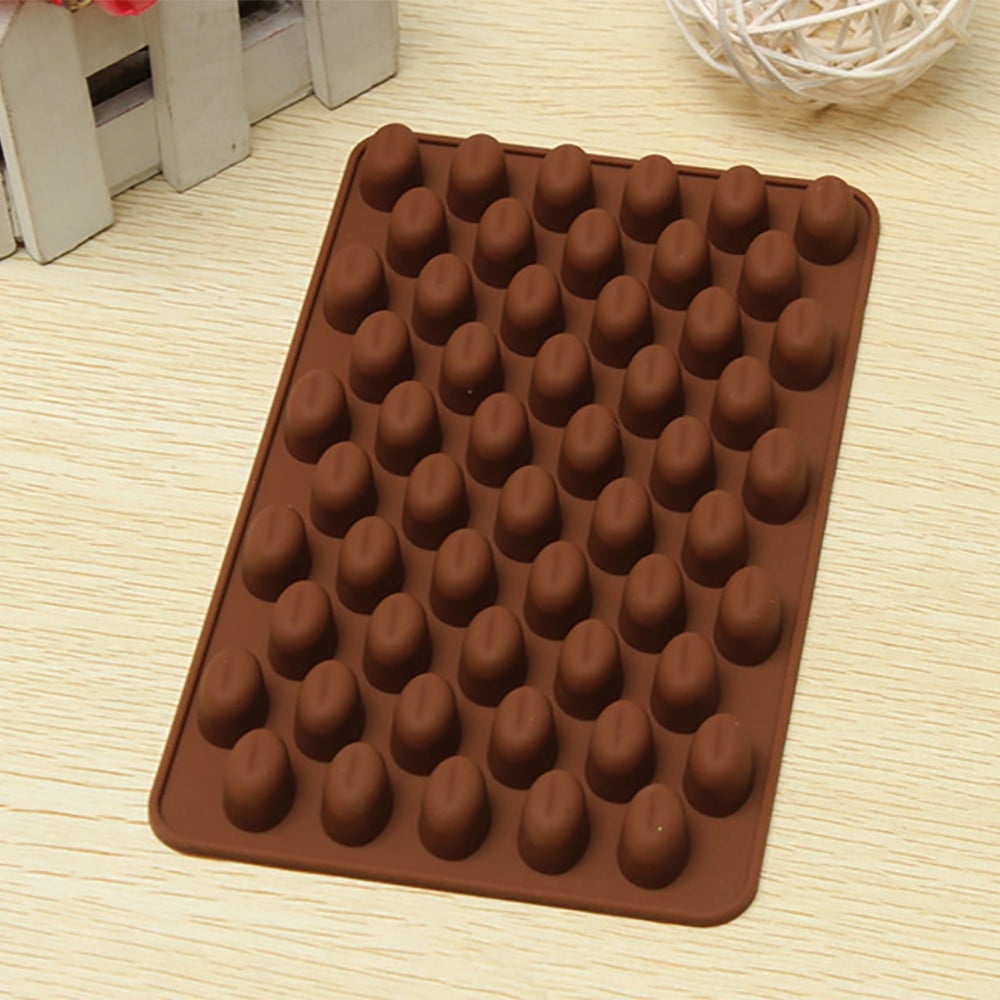 Moule à Chocolat Silicone Grains De Café - 7 Cavités - Antiadhésif, Passe Au Lave-vaisselle - Pour Bonbons, Glaçons, Décoration