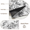 thumbnail image 6 of 3'x5' Area Rugs, Gray Spring Floral Indoor Outdoor Area Rug for Living Room Bedroom, Watercolor Blooming Botanical Summer Washable Bathroom Rugs Kitchen Floor Carpet Mats Home Decor Aesthetic, 6 of 8