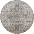 thumbnail image 3 of HAUTELOOM Orrick Modern Farmhouse Living Room Bedroom Dining Room Circle Circular Rug - Persian Medallion Motif Carpet - Beige - 6'7in Round Area Rug, 3 of 7