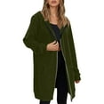 thumbnail image 3 of TIANZEN Women's Jacket Warm Hooded Zip Up Coat Soft Casual Outerwear Lightweight Comfortable Winter Fashion Top Womens Fitted Jacket Sweaters Women Jacket Fall, 3 of 7