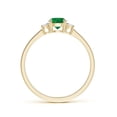 thumbnail image 2 of Angara Natural 0.45 Ct. Emerald with Diamond Classic Ring in 14K Yellow Gold for Women (Ring Size: 3.5), 2 of 11