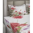 thumbnail image 4 of Ambesonne Spring Fitted & Top Sheet Set with Shams, Floral Botany, Multicolor, 4 of 5