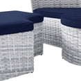 thumbnail image 4 of Lounge Daybed Sofa Bed, Sunbrella, Blue Navy Gray, Rattan, Wicker, Modern Contemporary, Outdoor Patio Balcony Cafe Bistro Garden Furniture Hotel Hospitality, 4 of 9