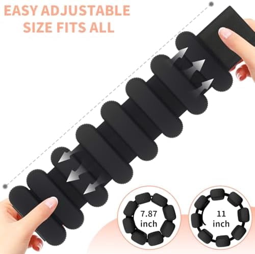 Jointown Adjustable Ankle Weights for Women Men,Wrist Weights set for Walking Running,1 Pair (1Lbs Each) Silicone Workout Weights for gym fitness, Jogging,yoga,pilates,strength training,physical