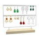 thumbnail image 1 of Pendientes De Metal De Escritorio Estante Soporte De Exhibición Pendientes Soporte De Joyería Pendientes Estante De Almacenamiento Pendientes Percha 46 Agujeros 2 Capas Minnieouse HA024120-02, 1 of 6