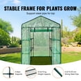 thumbnail image 6 of VEVOR Walk-in Green House, 4.6 x 4.6 x 6.6 ft , Greenhouse with Shelves, High Strength PE Cover with Zipper Door and Steel Frame, Assembly in Minutes, 6 of 9