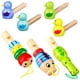 thumbnail image 2 of 7 silbatos de madera con forma de animales y pájaros de dibujos animados para niños pequeños. Instrumento musical educativo para el desarrollo infantil., 2 of 7