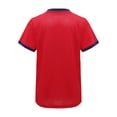 thumbnail image 2 of Miutii Kids Boys Football Jersey Short Sleeve Soccer T-Shirt Uniform Running Biking Tee Tops B Red 3XS, 2 of 9