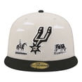 thumbnail image 2 of Men's New Era  Tan/Black San Antonio Spurs Localized City Icon 59FIFTY Fitted Hat, 2 of 7