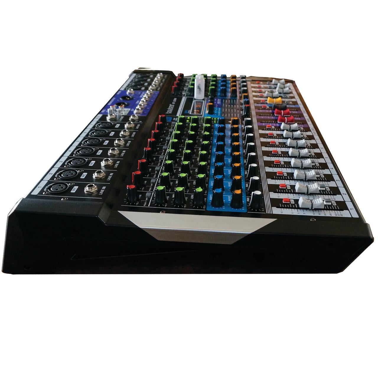 12-Channel Bluetooth Studio Audio Mixer - DJ Sound Controller Interface w/ USB Drive for PC Recording Input, RCA, XLR Microphone Jack, 48V Power, 24BIT Digital Multi Effect Processor