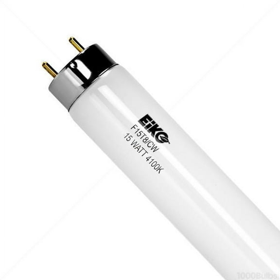 EIKO F15T8/CW (10 Pack) 15 Watt T8 G13 Cool White 4100K 18" Preheat Linear Fluorescent Lamp