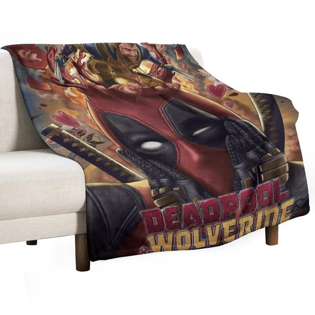 Manta de disfraz de Wolverine, manta de dibujos animados, manta ultra suave para sofá, cama, sala de estar, dormitorio, coche, 50 x 40 pulgadas