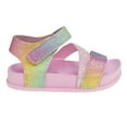 thumbnail image 3 of Laura Ashley Girls Double Buckle Flat Heel Footbed Sandals (Toddler Sizes) - Pastel, 5, 3 of 6