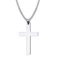 thumbnail image 1 of Colgante Cruz, Colgante Cruz De Acero Inoxidable Con Cadena De 55 Cm Para Hombre, Mujer, Plata, 1 of 4
