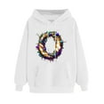 thumbnail image 3 of VBTAPA 2025 Mardi Gras Hoodies for Women Carnival Mask Graphic Hooded Sweatshirt Glitter Holiday Party Hoodie Parade Celebration Sweatshirts White M, 3 of 6