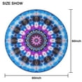 thumbnail image 6 of Colorful Tie Dye Mandala Pattern Round Tablecloth 60"x60",Wrinkle Wipeable Table Cloth for Kitchen Dining Room Picnic Patio Party, 6 of 6