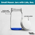 thumbnail image 3 of Small Mason Jars with Lids Set 8 oz. Set of 10, Bulk Pack - Glass Jars for Overnight Oats, Candies, Fruits, Pickles, Spices, Beverages - Blue, 3 of 5