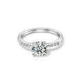 thumbnail image 5 of solitaire jewels 1.5CT Round Moissanite Solitaire Engagement Ring For Women, 18K White Gold, 5 of 7