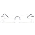 thumbnail image 2 of Cyxus Blue Light Glasses Frameless Rectangle para hombres y mujeres Anti Eye Strain Block Ultraviolet Clear Lenses Cyxus Style, 2 of 9