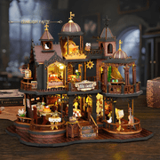 BUSATIA DIY Dollhouse Miniature House Kit,DIY Kit Mini House Model,1:24 Scale Creative Doll House Best Christmas Birthday Gift for Lovers Boys and Girls(Edinburgh CASTLE)