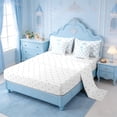 thumbnail image 3 of Erosebridal Ribbon Bow 7-Piece Twin Bedding Sets For Girls,Blue Bowknot Letter A Initial Bedding Comforter Set,Reversible, 3 of 7