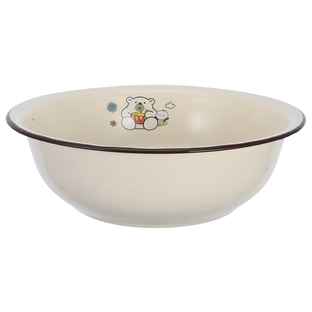 1 pieza Fregadero esmaltado retro, grueso, para mezclar, utensilios de cocina, estilo aleatorio