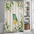 thumbnail image 5 of Vintage Flowers Butterfly Shower Curtain, 36" x 72", Watercolor Farmhouse Summer Waterproof Bathroom Curtain Washable Shower Curtain Set with 12 Hooks, 5 of 8
