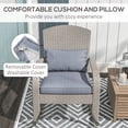 thumbnail image 4 of Outsunny Outdoor Wicker Adirondack Rocking Chair with Seat Cushion Pillow, 4 of 7