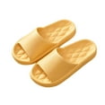 thumbnail image 4 of XUNKUSGA Pillow Slippers for Women Fashion Non-Slip Mens Slippers Lightweight Soft Open Toe Shower Shoes Classic Soild Color Couples Indoor and Outdoor Bathroom Slippers 5.5-10.5 Yellow, 4 of 4