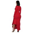 thumbnail image 4 of Womens New Fashion V Neck Ribbed Sweater Dress Long Sleeve Bodycon Knit Midi Dresses, 4 of 9