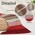 thumbnail image 6 of Red Pink King Size Pillow Cover, Pillowcase Protectors with Zipper, Breathable Decorative Throw Pillow Case Cover, Farmhouse Wood Grain Vintage Brown Striped Pillow Shams for Couch Sofa 20x36Inch, 6 of 8