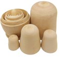 thumbnail image 2 of 5inch Set Of 5pcs Unpainted Russian Nesting Doll , Blank Doll , Make Your Own Doll, 2 of 5