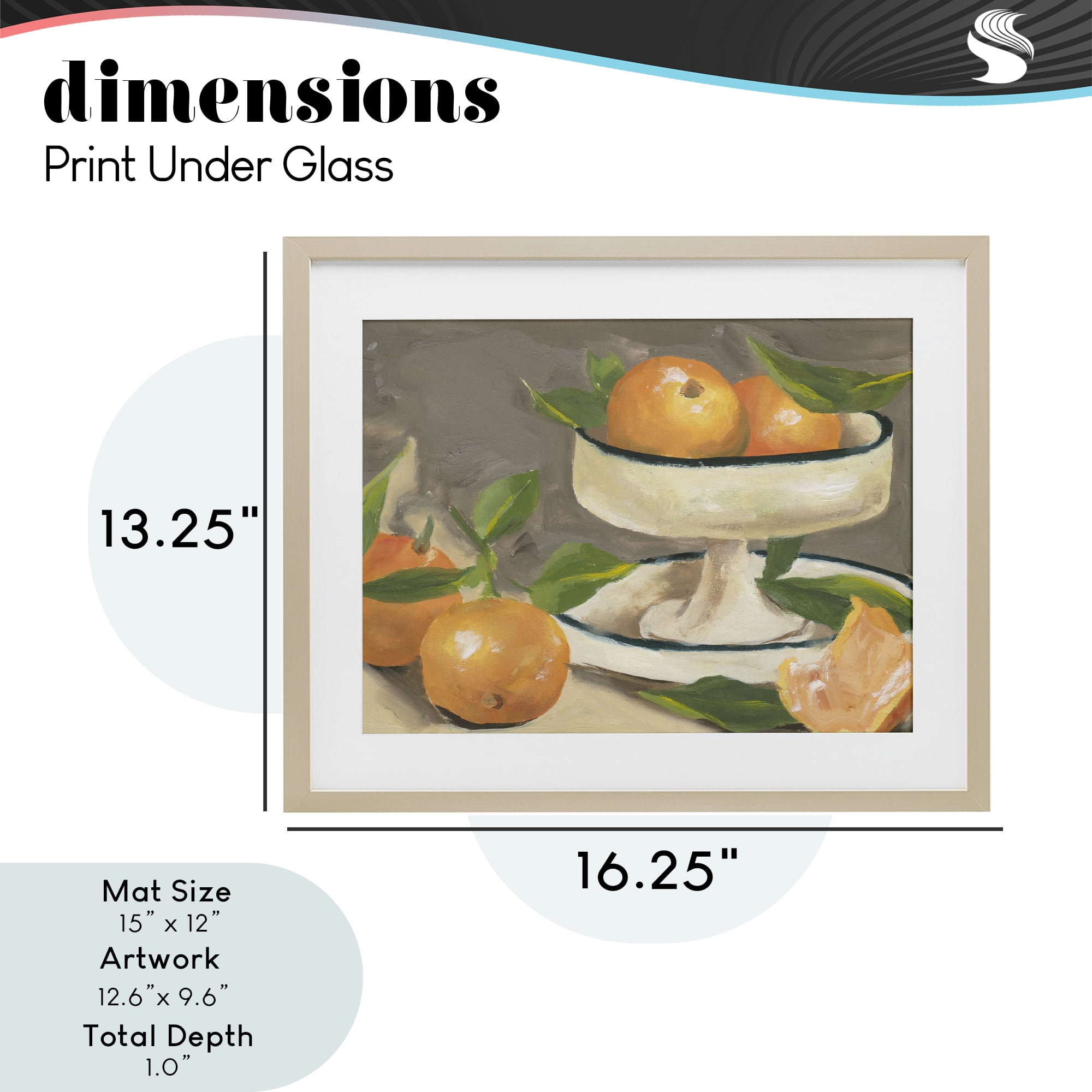 Stupell Industries Citrus In Stillness Birch Framed Print Under Glass, design by Melissa Wang