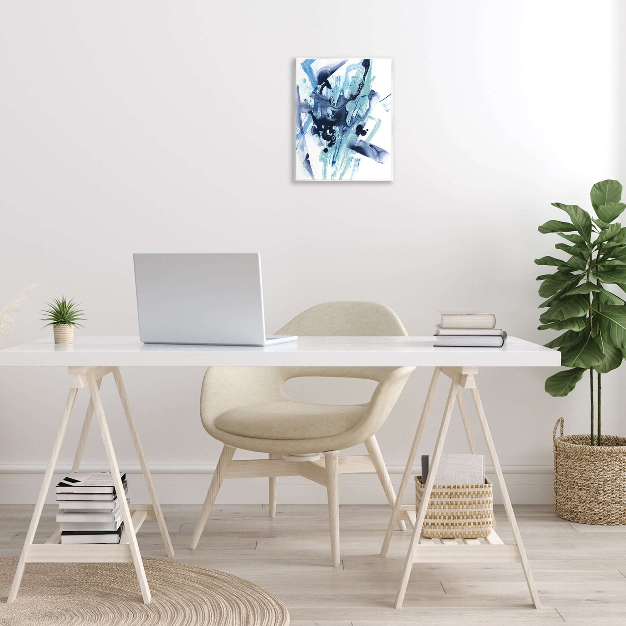 Stupell Industries Fluid Chaotic Abstraction Abstract Painting Unframed Art Print Wall Art, 11 x 14
