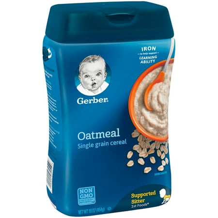 Gerber Single-Grain Oatmeal Baby Cereal, 16 oz