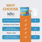 Keto Vitals Keto Electrolytes Powder for Hydration, Sleep, Energy, Muscle Function Original Assorted 30 Packets