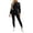 Black, variant on Matching Set for Women Slim Long Sleeve Hoodie Skinny Leggings Fall Tracksuits for Workout Travel Hiking Blue XS