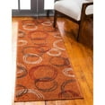 thumbnail image 2 of Unique Loom Autumn Circles Area Rug 2' x 6' Runner Terracotta/Beige, 2 of 2