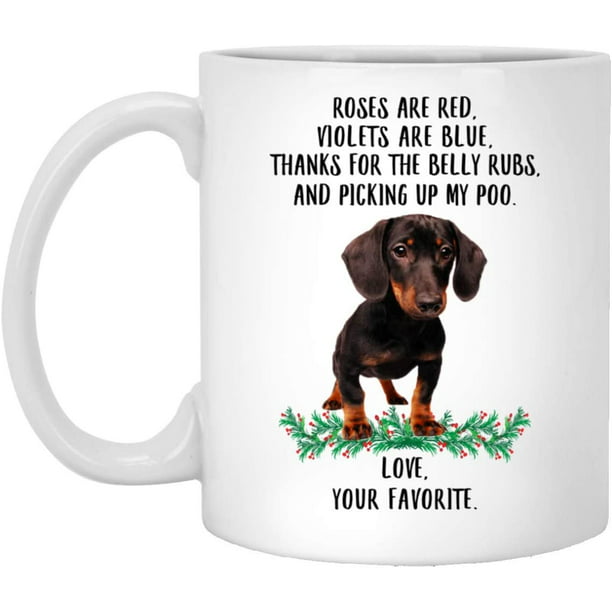 Funny Saying Gifts For Pet Lovers Dachshund Black Orange Roses Are Red  Violets Are Blue Dog Mug White 11oz Christmas 2022 Gifts 