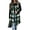 Green, variant on Plaid Button Down Long Vest For Women, Lapel Collar Sleeveless Side Split Cardigan, Fall Casual Curved Hem Tops With Pockets