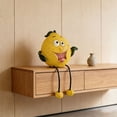 thumbnail image 4 of ZhangC Fruit Resin Shelf Sitter Figurines with Flexible Dangling Legs, Whimsical Hanging Edge Statues, Cute Fruit Character Desktop Ornaments for Bookshelf Windowsill Tabletop Indoor Home, 4 of 9