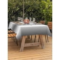 thumbnail image 4 of 52x70 Inch Outdoor Tablecloth with Umbrella Hole Zipper Rectangle Grey White Rectangular Tablecloths Outside Waterproof Gray Farmhouse Modern Rustic Patio Table Cloth Cover for Picnic Party, 4 of 8