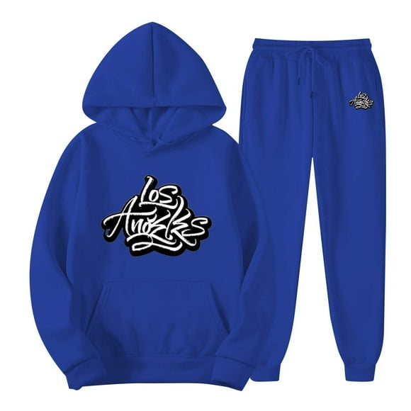 WILLBEST Hoodies for Men Oversize Sweatshirt Autumn and Winter Men's Letter Print Long Sleeve Hoodie Loose Fashion Sweatshirt Casual Sports Set