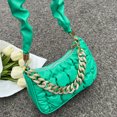 thumbnail image 2 of Bandolera Mujer Bordado Plisado Cuero PU Cadena Axilas Verde Wdftyju Para Estrenar, 2 of 3
